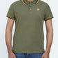 Men Contrast Tipping Polo Shirt - Olive Branch