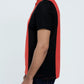 Men Cut line Polo Shirt - Red/Black