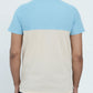 Men Cutline Polo Shirt - Sky/White