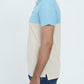 Men Cutline Polo Shirt - Sky/White