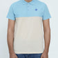 Men Cutline Polo Shirt - Sky/White