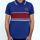 Men Dyed Yarn Polo Shirt - Sodalite Blue