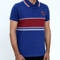 Men Dyed Yarn Polo Shirt - Sodalite Blue
