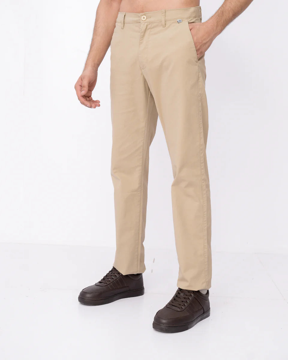 Men Elasticated Chino Pant - Khaki