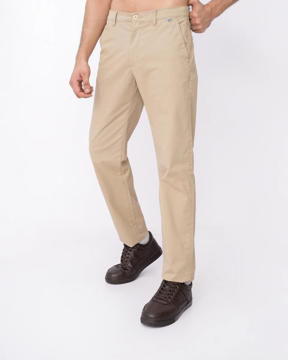 Men Elasticated Chino Pant - Khaki