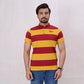 Men Stripe Polo Shirt - Winery
