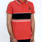 Men Dyed Yarn Polo Shirt - Red/Black