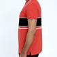 Men Dyed Yarn Polo Shirt - Red/Black