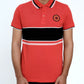 Men Dyed Yarn Polo Shirt - Red/Black