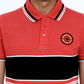 Men Dyed Yarn Polo Shirt - Red/Black