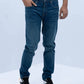 Men Green Tint Carrot Fit Jeans