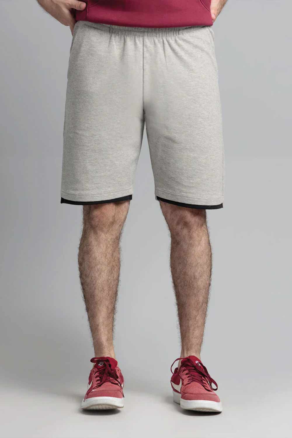 Men's 100% Cotton Shorts - Haider Grey