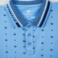 Men's All-Over Printed Jersey Polo Shirt  - Blue