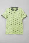 Men's All-Over Printed Jersey Polo Shirt - Hint of Mint