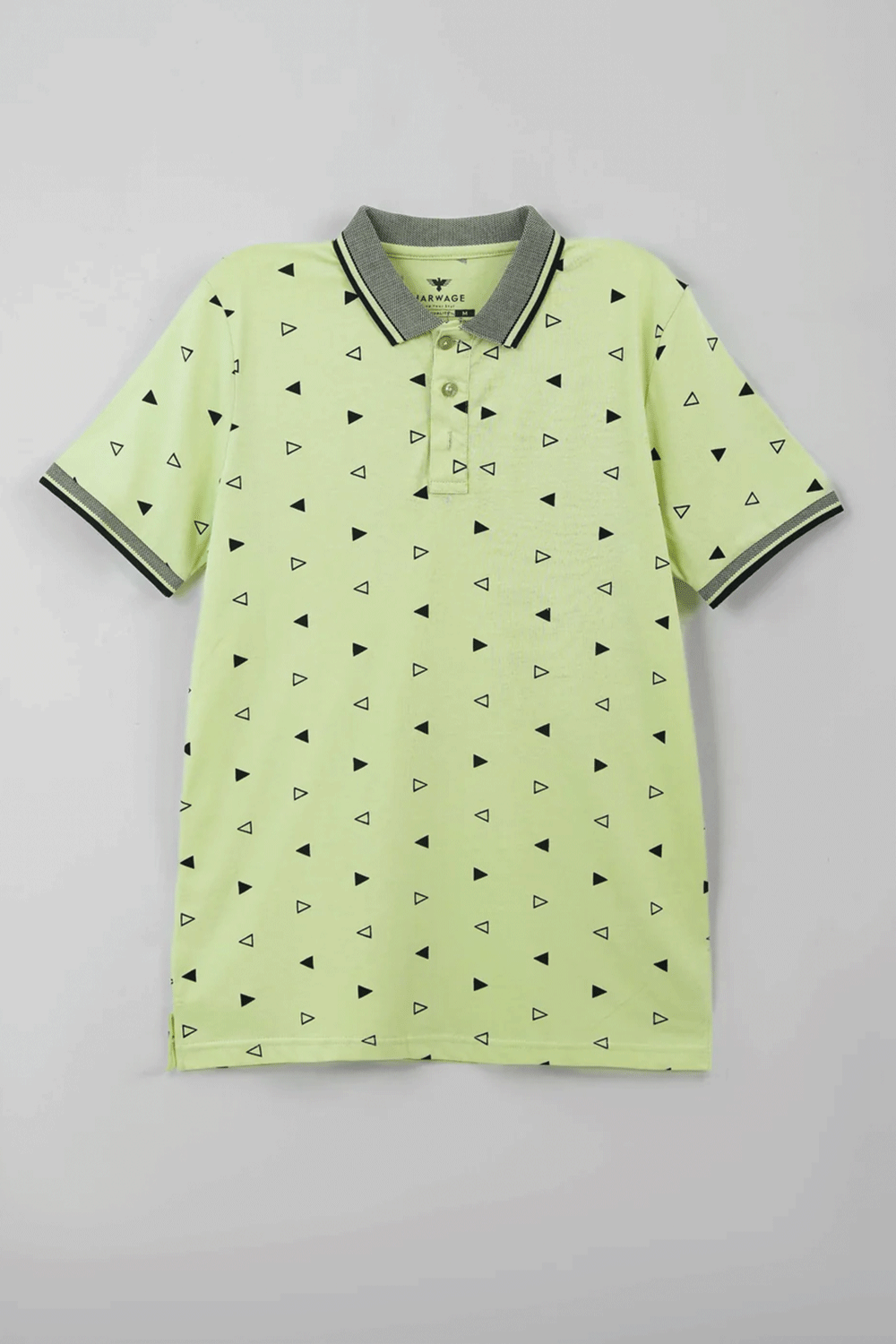 Men's All-Over Printed Jersey Polo Shirt - Hint of Mint