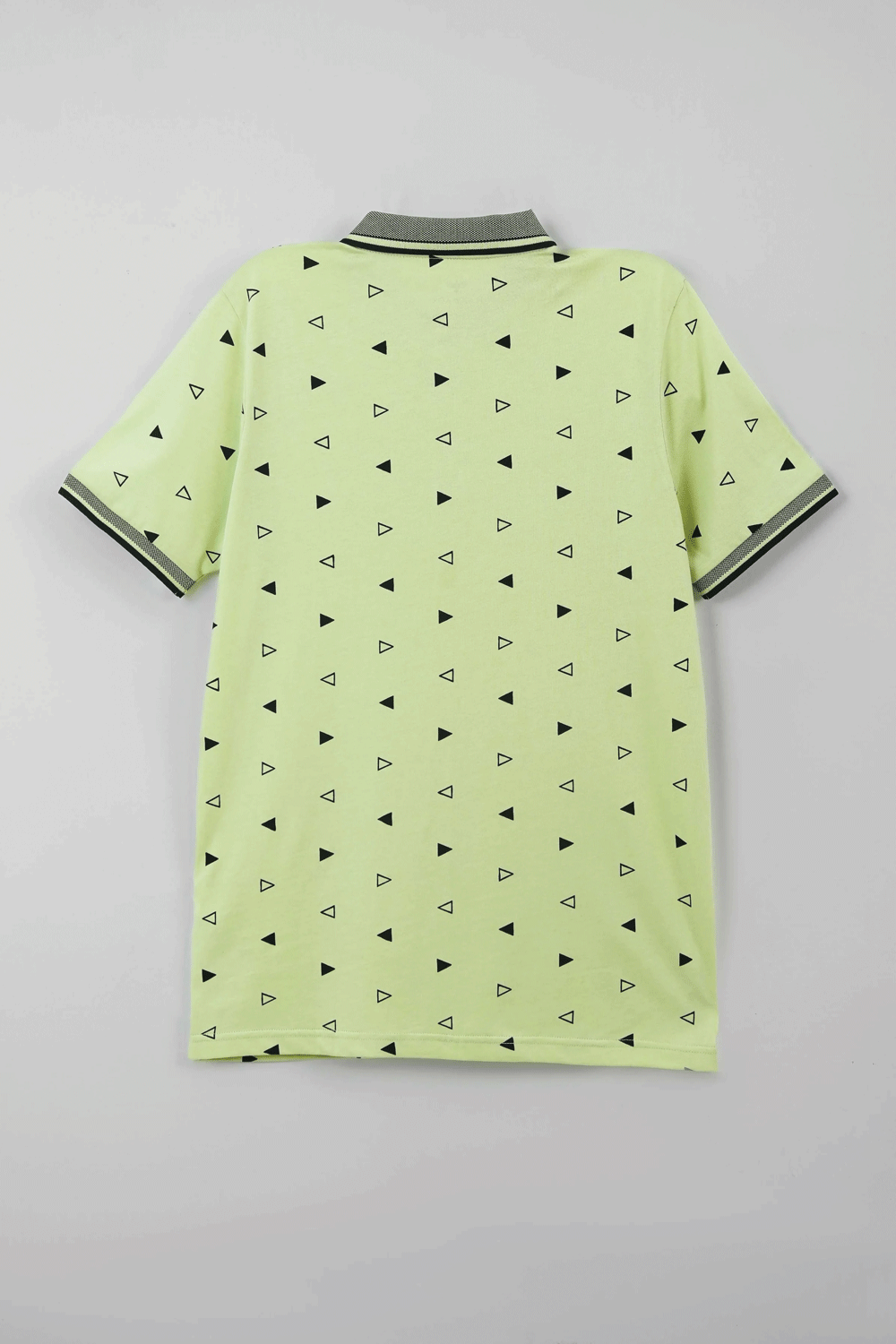 Men's All-Over Printed Jersey Polo Shirt - Hint of Mint