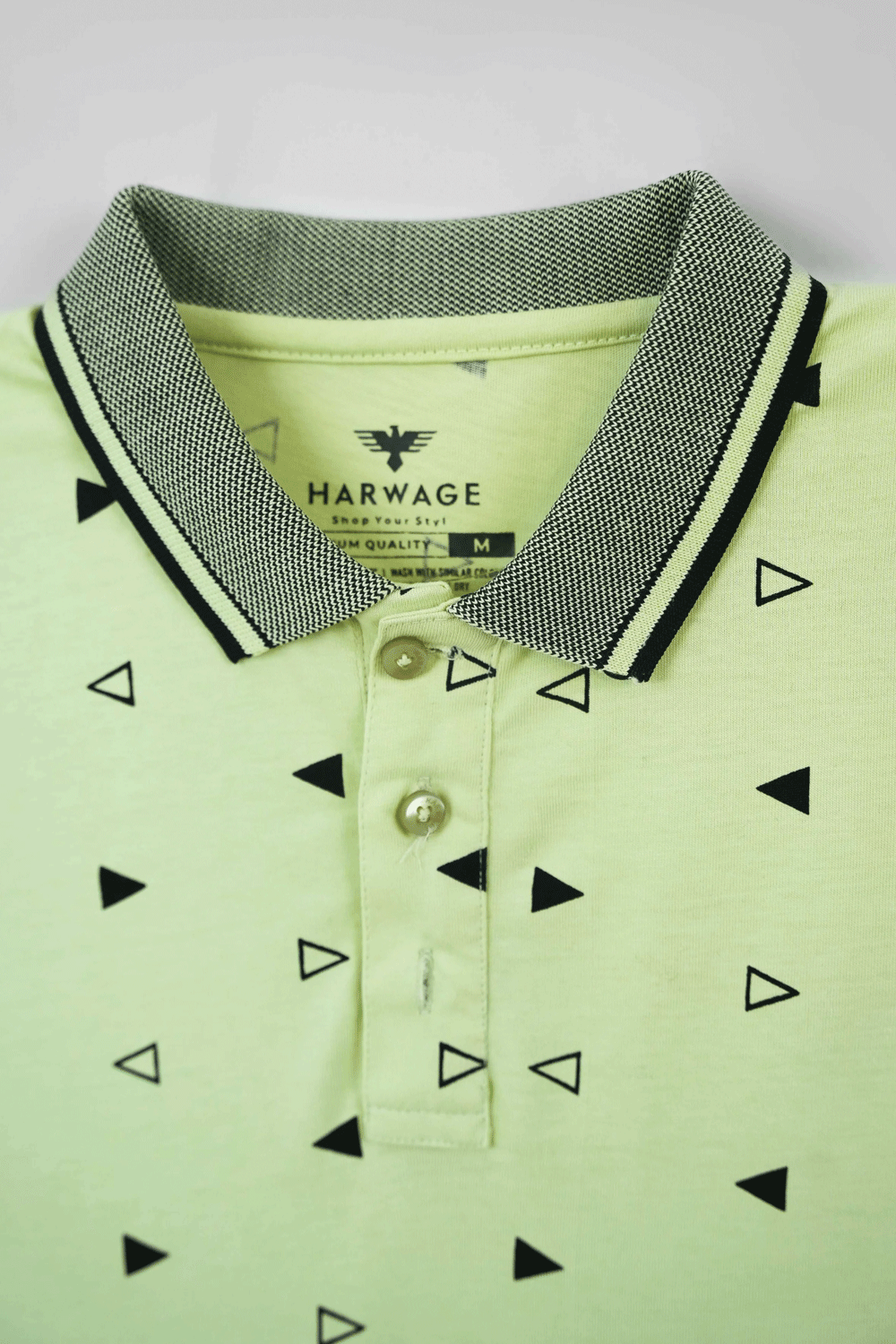 Men's All-Over Printed Jersey Polo Shirt - Hint of Mint