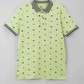 Men's All-Over Printed Jersey Polo Shirt - Lime Cream