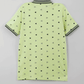 Men's All-Over Printed Jersey Polo Shirt - Lime Cream