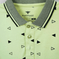 Men's All-Over Printed Jersey Polo Shirt - Lime Cream