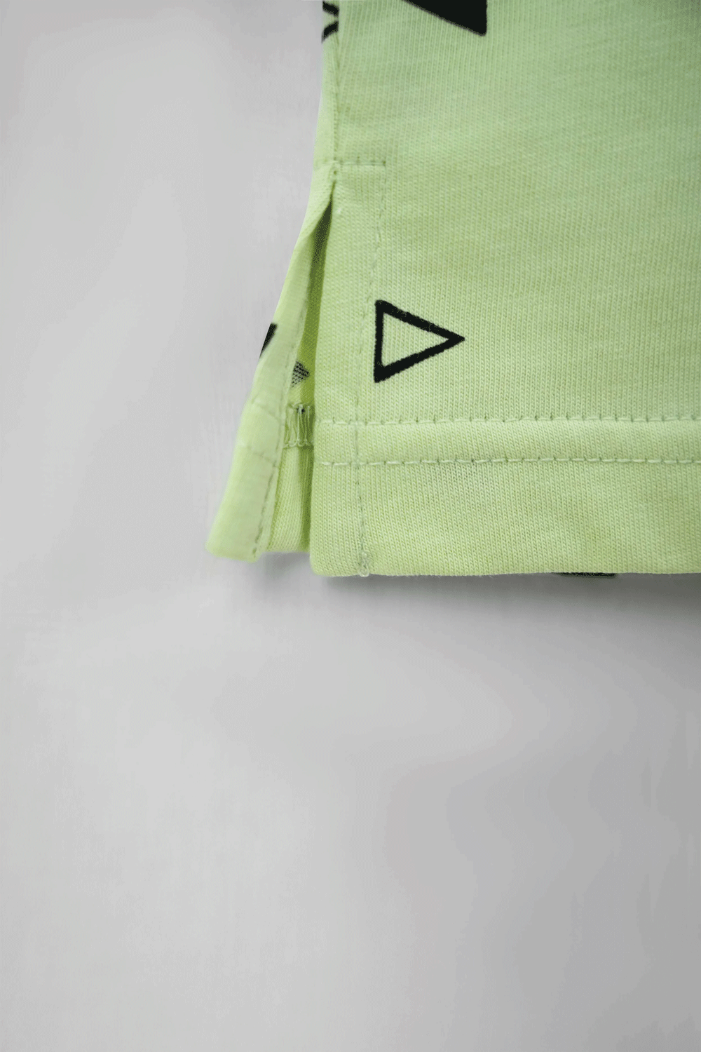 Men's All-Over Printed Jersey Polo Shirt - Lime Cream