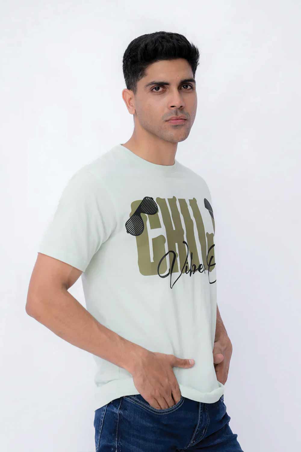 Men’s Cotton Graphic T-Shirt – Hint of Mint
