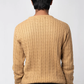 Men’s Crew Neck Cable Knit Sweater - Beige