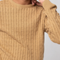 Men’s Crew Neck Cable Knit Sweater - Beige