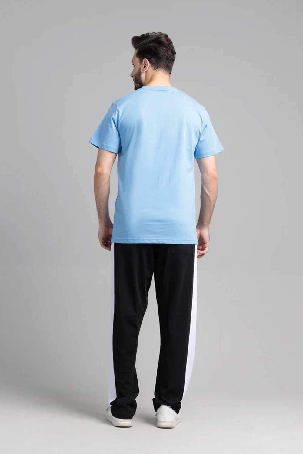 Men's Cut & Sew Two Piece Set - Blue