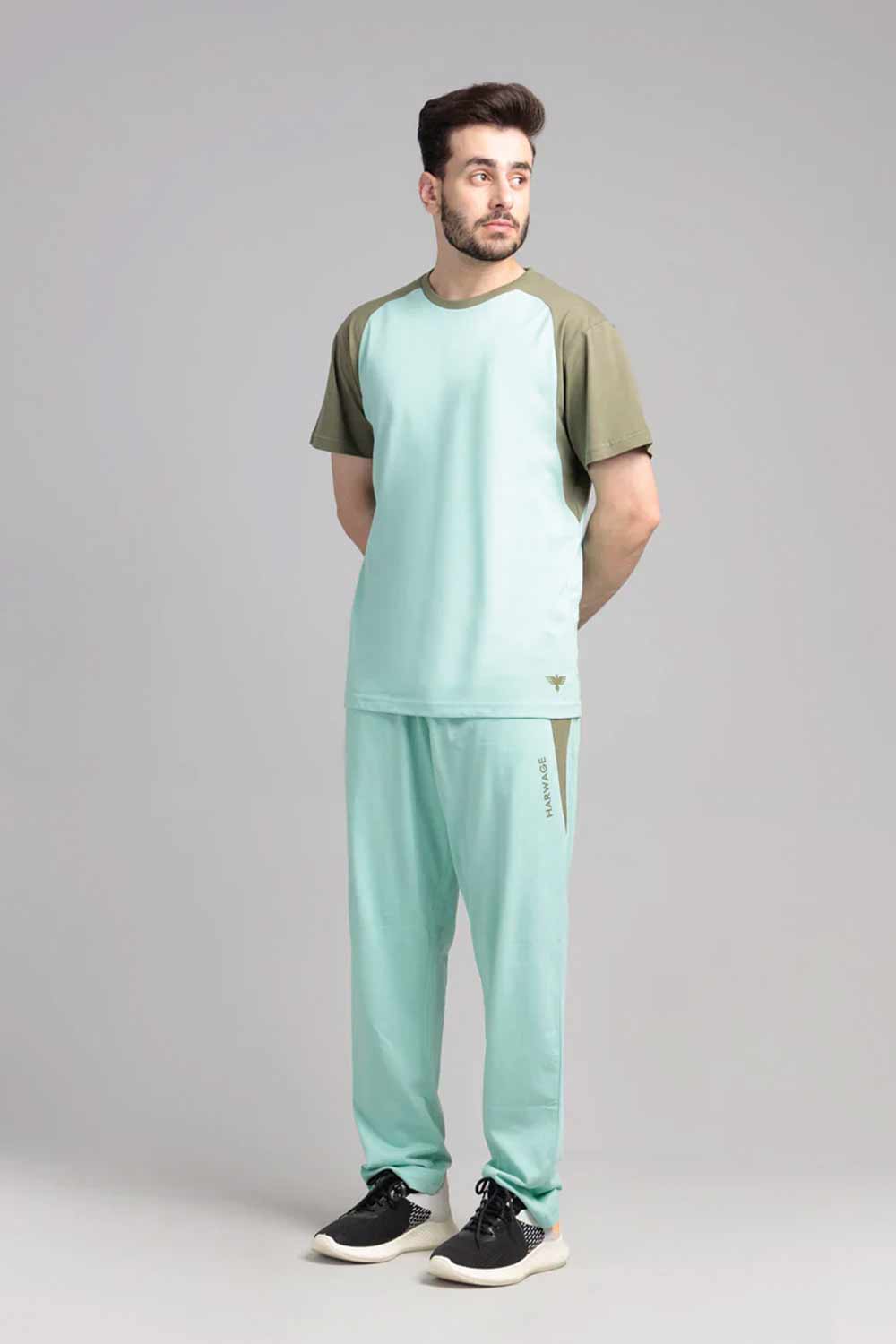 Men's Cut & Sew Two Piece Set - Ocean Wave