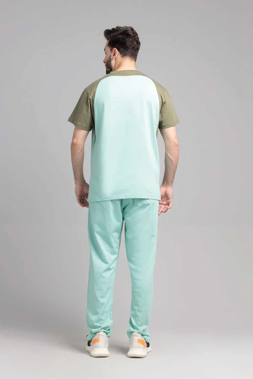 Men's Cut & Sew Two Piece Set - Ocean Wave