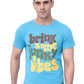 Men’s Graphic Printed T-Shirt – Cyan Blue