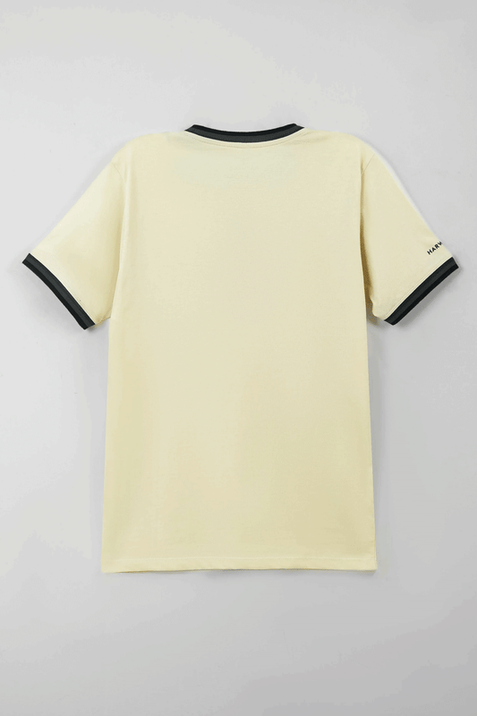 Men's Henley Zip Pique Polo Shirt - Cloud Cream