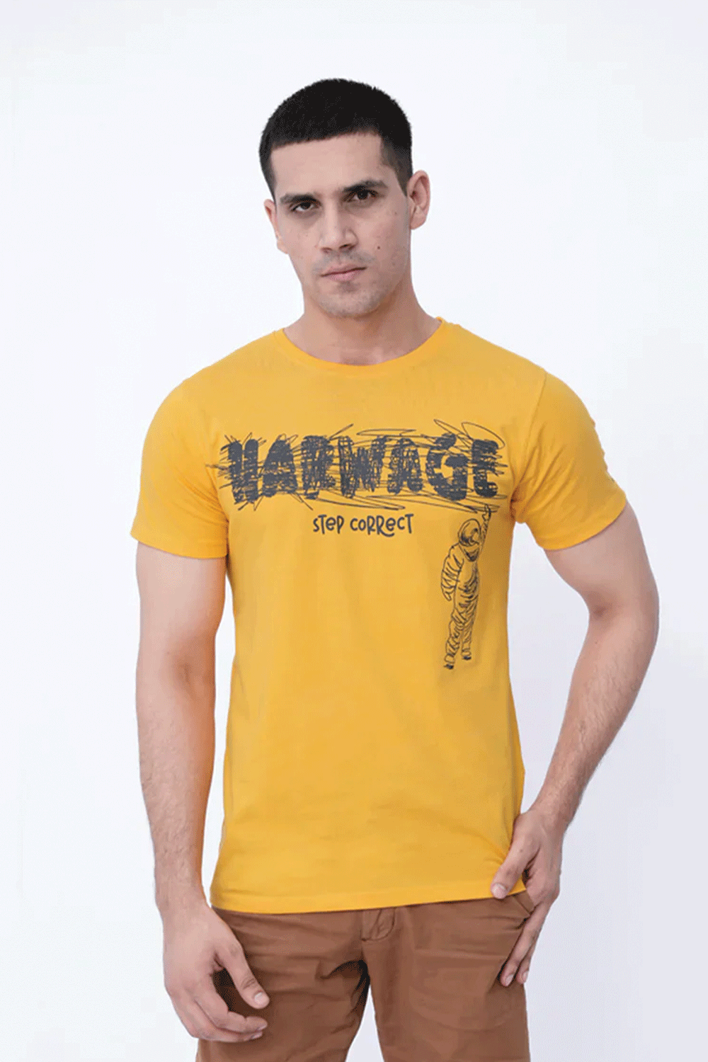 Men’s Printed Graphic T-Shirt – Lemon Chorme