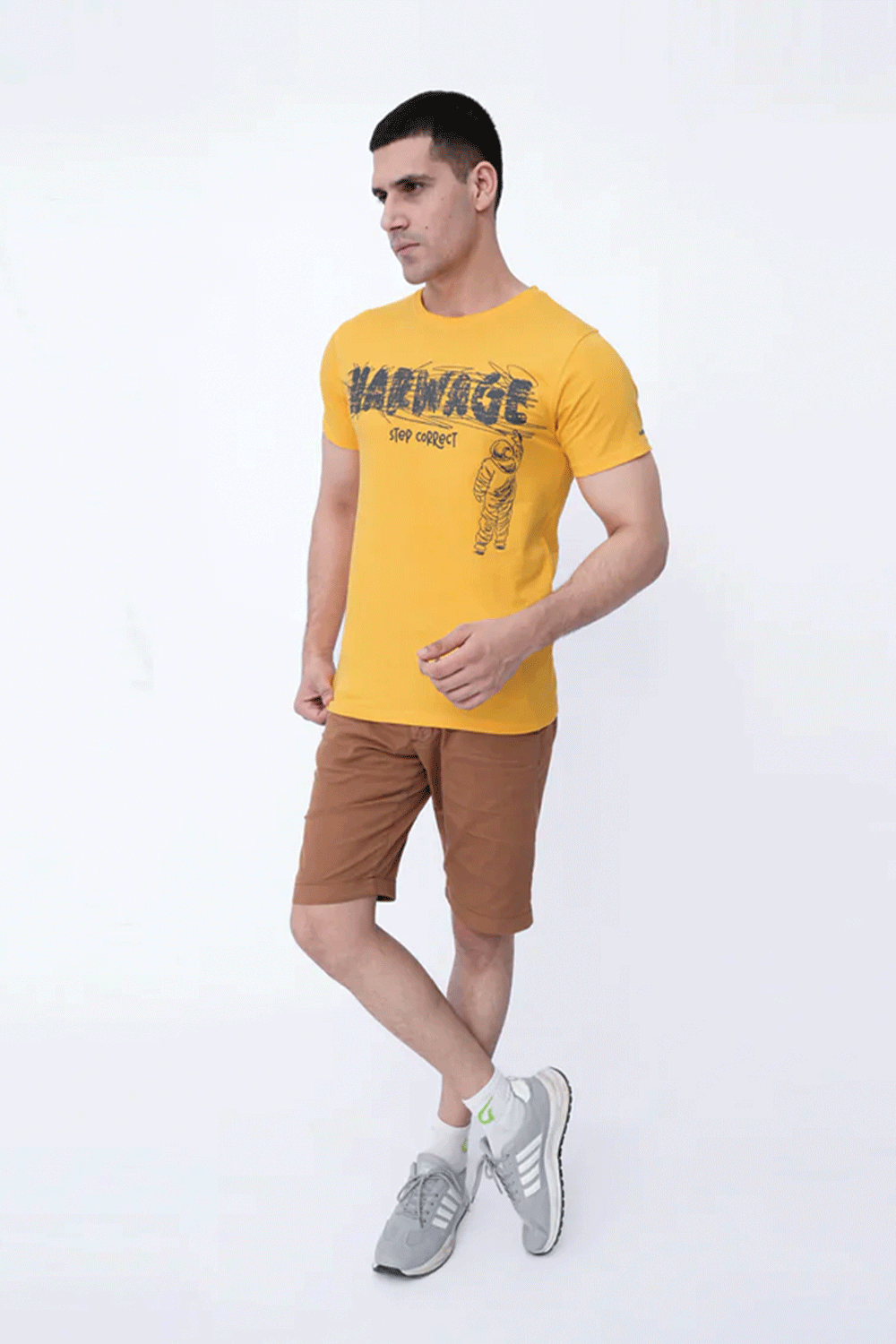 Men’s Printed Graphic T-Shirt – Lemon Chorme