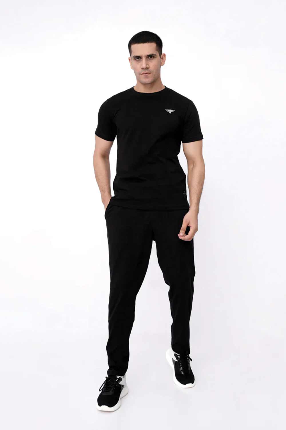 Men’s Solid Co-ord Set – Jet Black