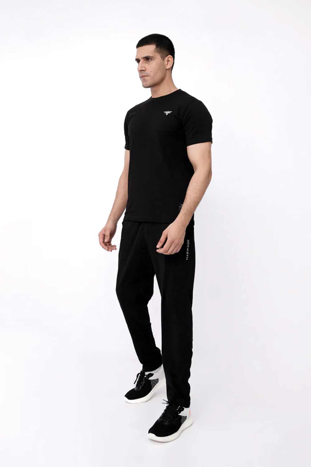 Men’s Solid Co-ord Set – Jet Black