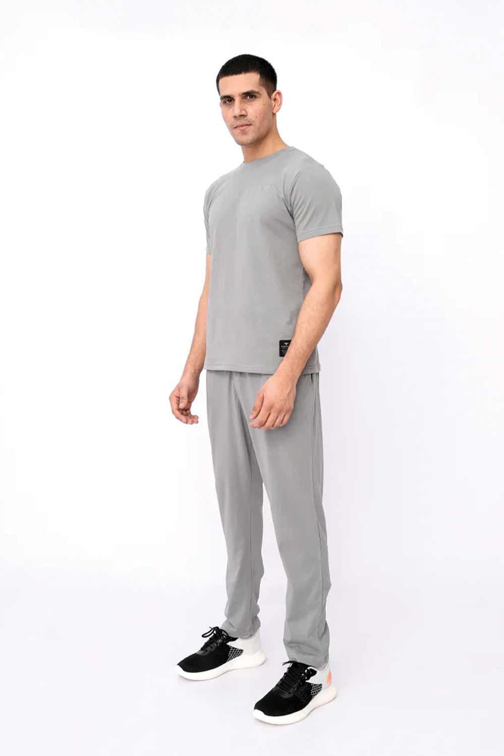 Men’s Solid Grey Co-ord Set – Neutral Grey