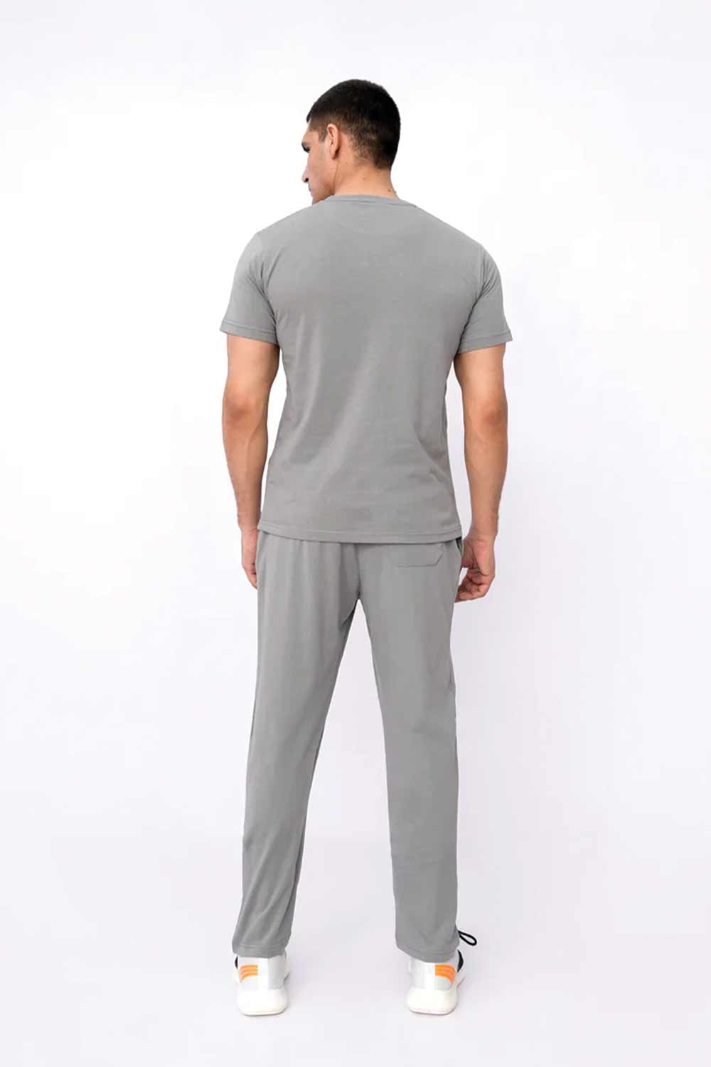 Men’s Solid Grey Co-ord Set – Neutral Grey