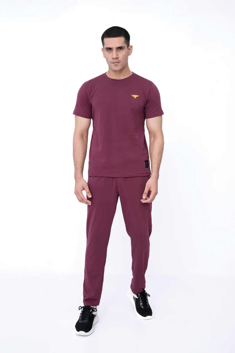 Men’s Solid Maroon Co-ord Set – Maroon Banner