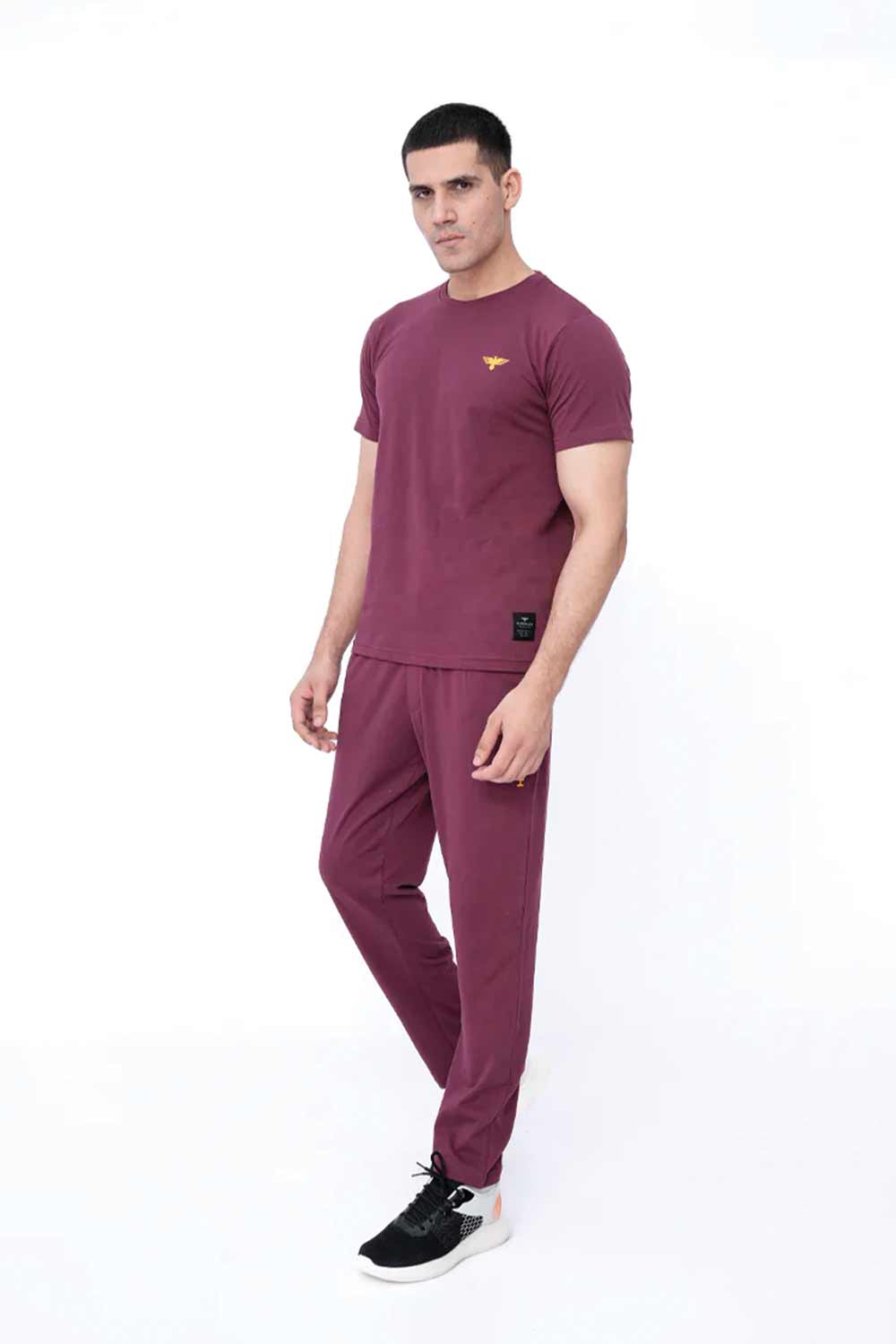 Men’s Solid Maroon Co-ord Set – Maroon Banner