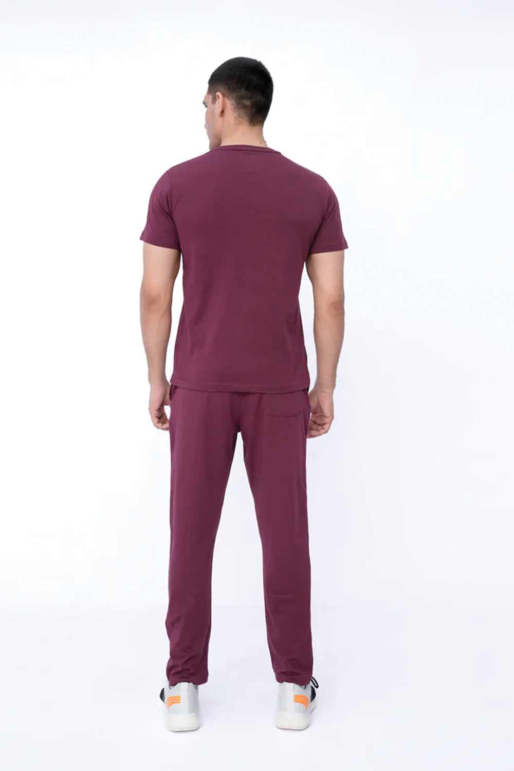 Men’s Solid Maroon Co-ord Set – Maroon Banner