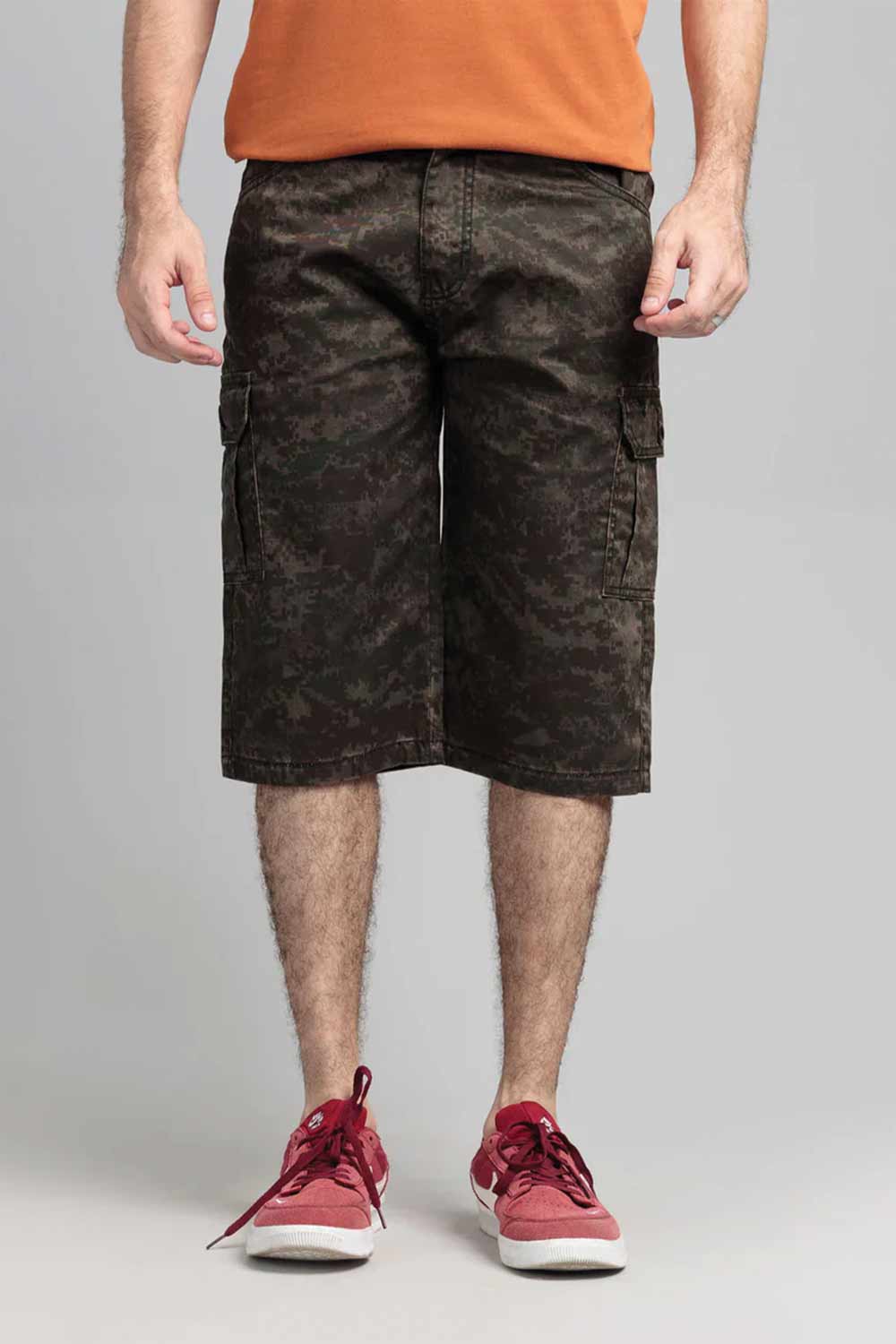 Men's Stretch Denim Shorts - Green