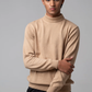 Men’s Turtle Neck Sweater - Beige