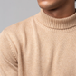 Men’s Turtle Neck Sweater - Beige