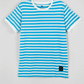 Men's Yarn Dyed Striped T-Shirt - Cyan Blue
