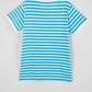 Men's Yarn Dyed Striped T-Shirt - Cyan Blue