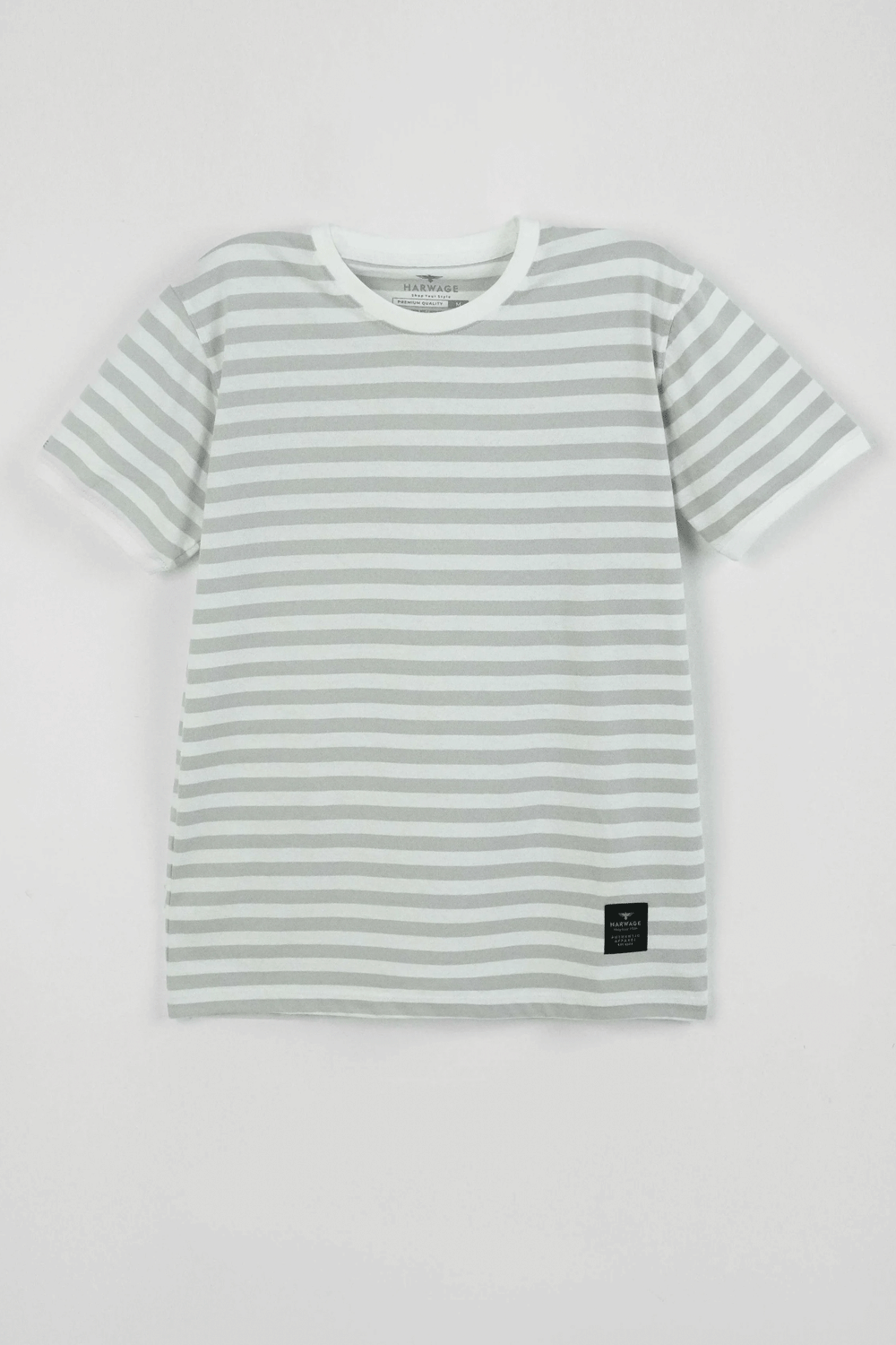 Men's Yarn Dyed Striped T-Shirt - Oyster Mushroom
