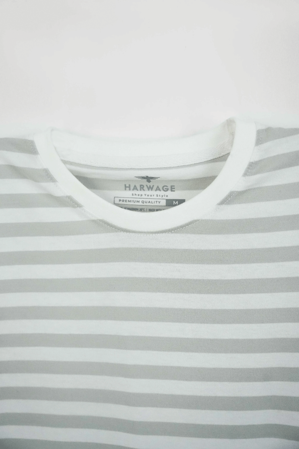 Men's Yarn Dyed Striped T-Shirt - Oyster Mushroom