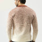 Men’s Beige Tie-Dye Rabbit Wool Jersey with Gradient Design, Back View